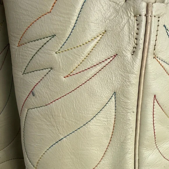 Tony Lama vintage snake skin and leather boots sz 8.5 - Picture 8 of 16